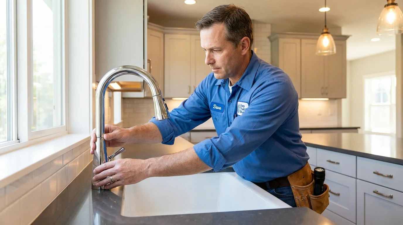Kitchen faucet installation by Johns Plumbing LLC in Clifton